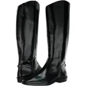 Sam Edelman Womens Cesar Black Riding Boots Faux Leather Size 7.5